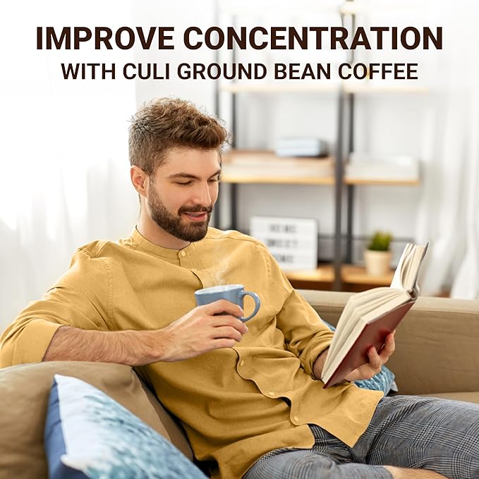 doanhdang - 17 Oz Premium Culi Ground Bean Coffee, 100% Culi Peaberry Medium Roast, Rich Flavor for