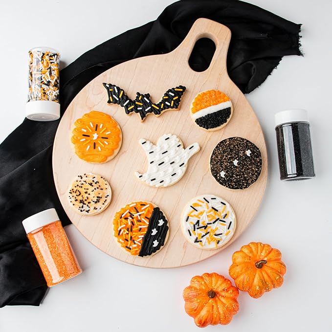 Sweets Indeed Dye-Free Halloween Sprinkles 4-Pack ??11.57 oz Natural Spooky Decorating Set |