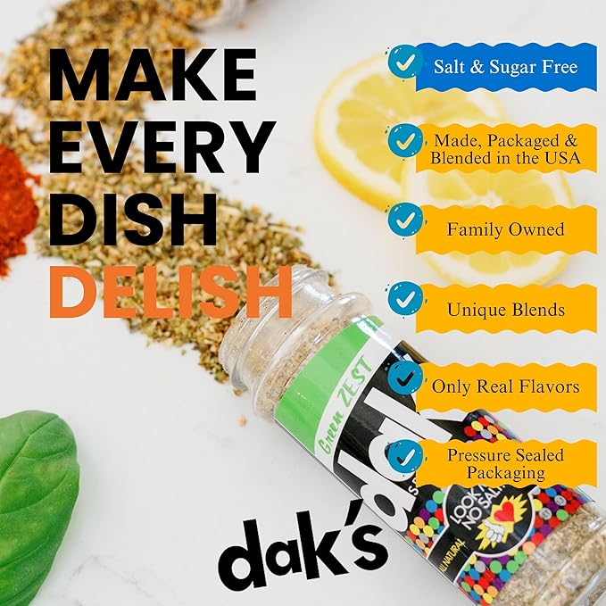 DAK's Spices Green Zest Seasoning Blend | 100% Salt & Sugar Free | Premium & Healthy Seasoning |