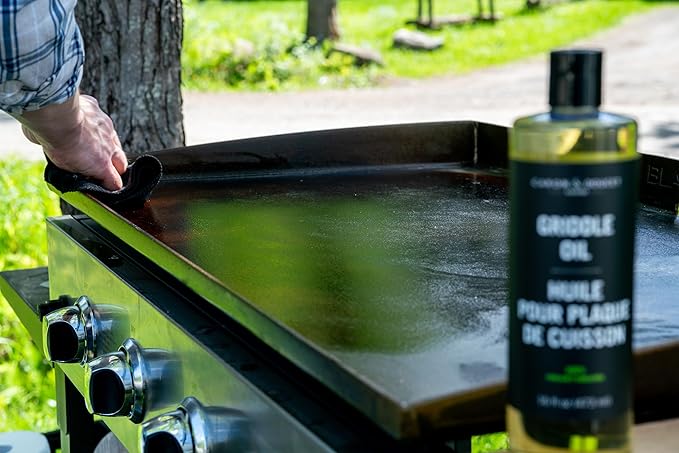 CARON & DOUCET Griddle Seasoning & Cleaning Oil | 100% Plant-Based & Food Grade | Best for