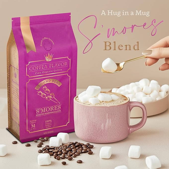 Flavored Ground Coffee ??S'mores, 100% Arabica, Single Origin, Medium Roast, USDA Organic