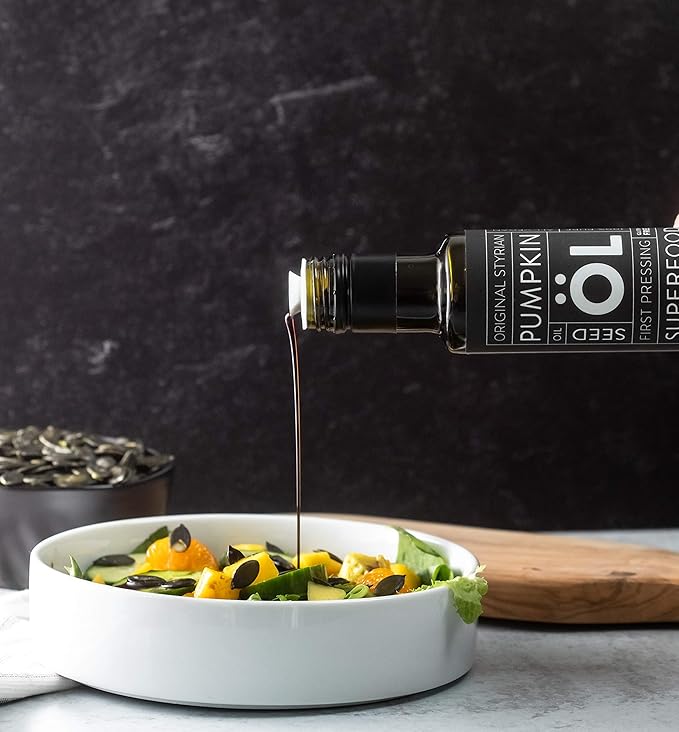 Schlacher & S철hne Styrian Pumpkin Seed Oil: 100% Pure, Cold Pressed, Non GMO, Gluten Free, Vegan