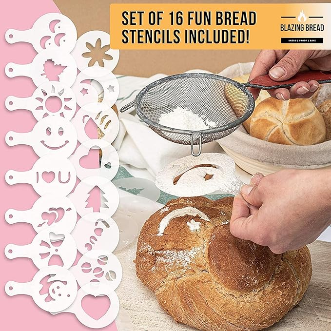 Trailblaze Banneton Bread Proofing Basket Set ??Complete Sourdough Bread Baking Supplies