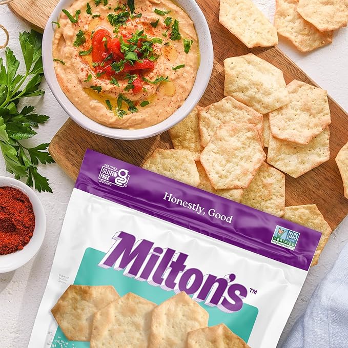 Milton’s Gluten Free Crackers Variety Bundle (Crispy Sea Salt, Multi-Grain, Everything) - Non-GMO