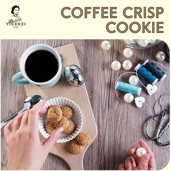 Matilde Vicenzi Amaretti Cookies - Gourmet Italian Crispy Almond Cookies - Bite-Sized Traditional