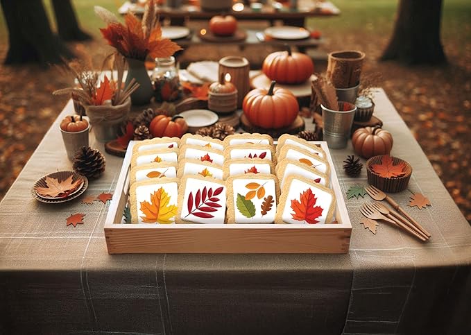 Fall Leaf Cookies Individually Wrapped Leaves themed Theme 24 Pack Bulk for Fall Time