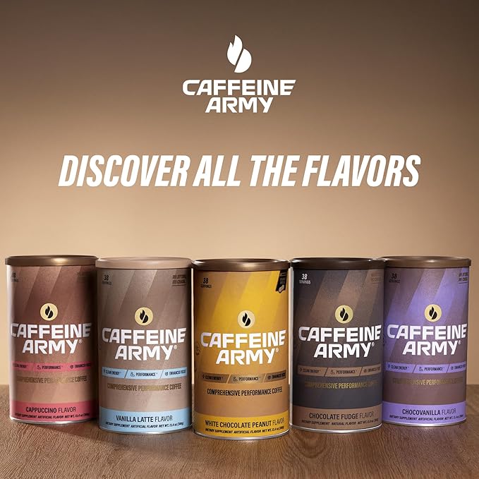 CAFFEINE ARMY Chocolate Fudge | Comprehensive Functional Coffee with MCTs, CoQ10, Collagen and