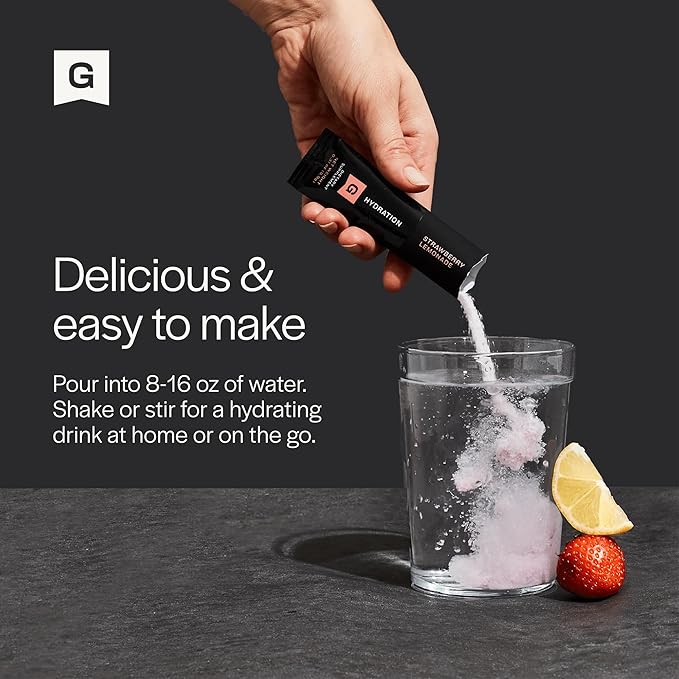 Gainful Hydration Powder Packets, Caffeine Free with Key Electrolytes Magnesium and Sodium, Energy