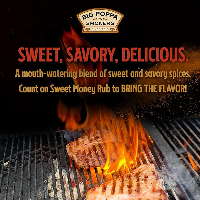 Big Poppa’s Sweet Money BBQ Rub — Award Winning Pork BBQ Rub — Gluten-Free Spice Mix — Dry Rubs for