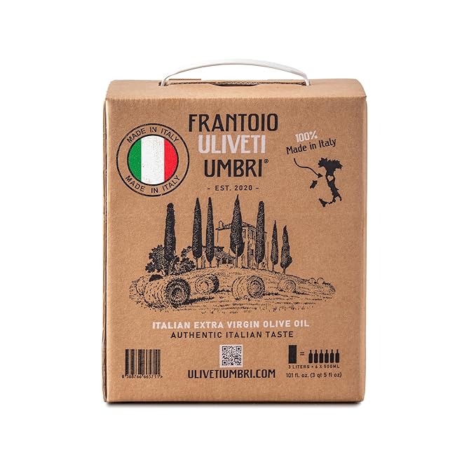 Frantoio Uliveti Umbri Bag in Box Olive Oil | Authentic Italian Extra Virgin Olive Oil | Perfect