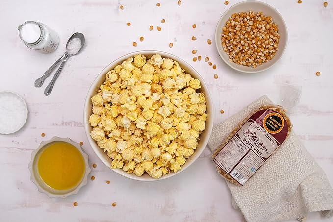 Amish Country Popcorn | 1 Lb Mushroom Kernels | Old Fashioned, Non-GMO and Gluten Free (1lb Bag)