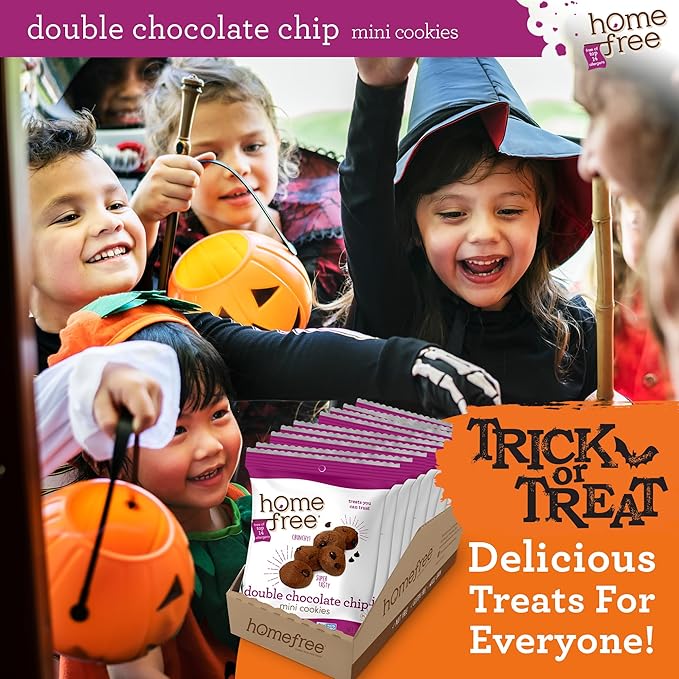Homefree Treats You Can Trust Gluten Free Mini Cookies, Single Serve, Double Chocolate Chip, 0.95
