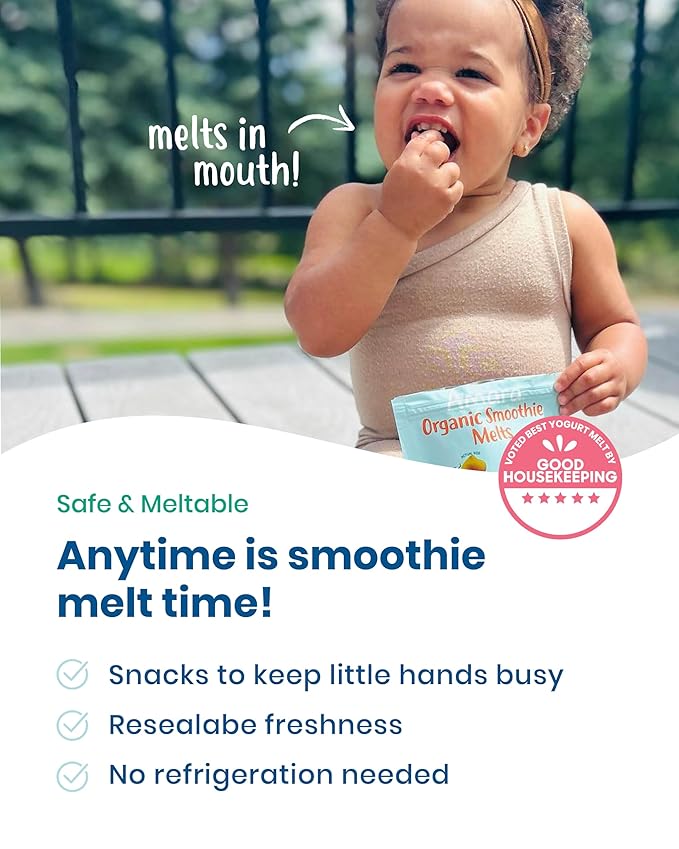 Amara Smoothie Melts - Mixed Red Berries - Baby Snacks Made With Fruits and Vegetables - Healthy