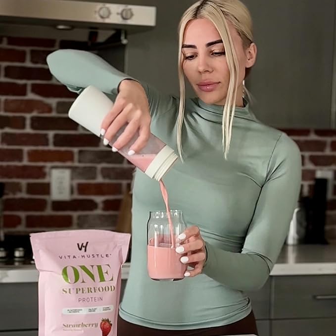 VitaHustle ONE Meal Replacement Shake - Plant Based Protein Powder by Kevin Hart - Vegan, Meal