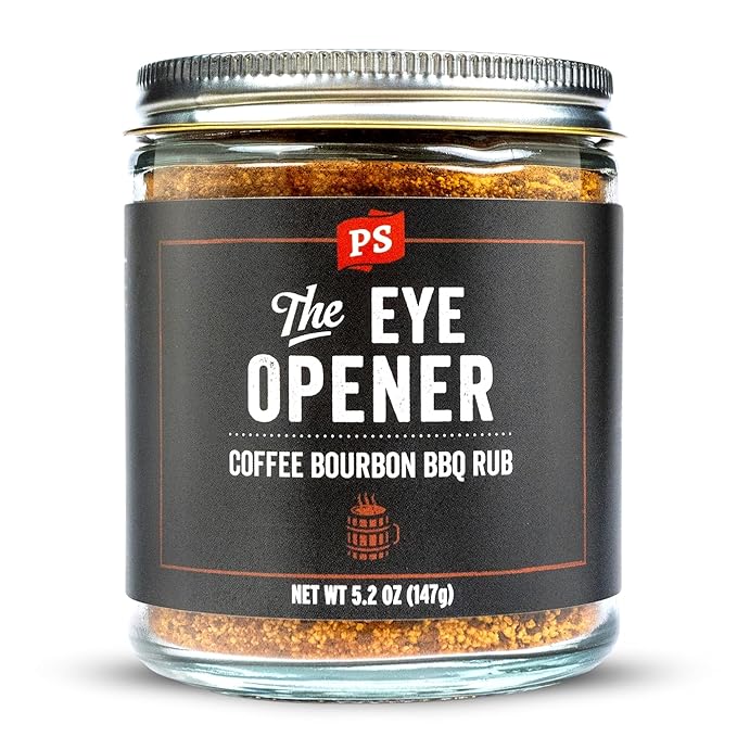 PS Seasoning The Eye Opener - Coffee Bourbon BBQ Seasonings and Rubs for Smoking, Grilling, Baking
