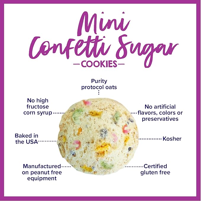 Goodie Girl Mini Confetti Sugar Cookies – Peanut Free, Gluten Free, No Artificial Ingredients – 100