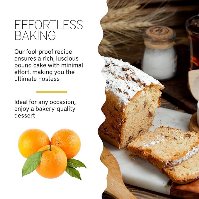 Southern Living Orange Pound Cake Mix, Gourmet, Moist, Buttery & Sweet Flavor with Easy Glaze