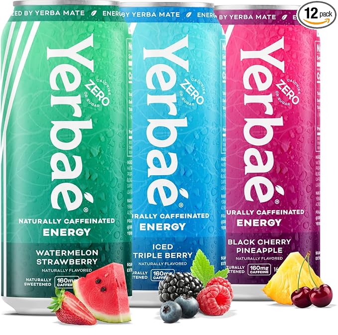 Yerbaé Energy Beverage - Variety Power Pack, 0 Sugar, 0 Calories, 0 Carbs. Yerbae is Energized by