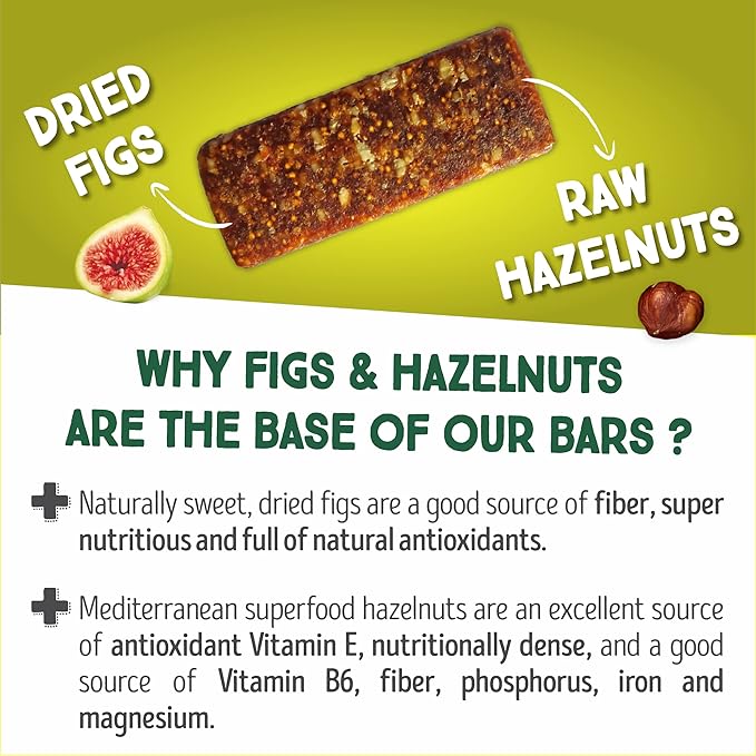 Happy Village Organic Mini Fig & Nut Bars, VARIETY (24 Packs, 0.7 OZ each), No Refined Sugar