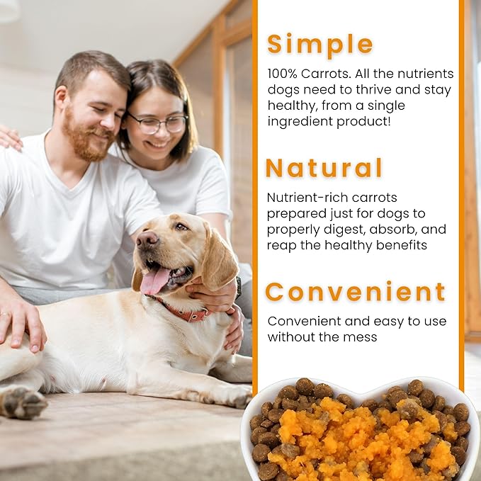 Olewo Original Carrots for Dogs ??Fiber for Perfect Poop, Dog Food Toppers for Picky Eaters