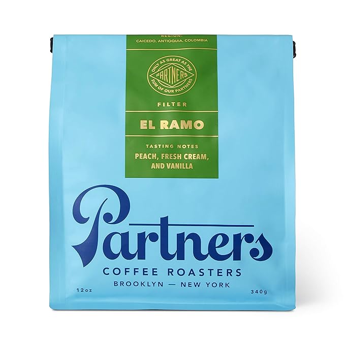PARTNERS COFFEE ROASTERS - Whole Bean Coffee (El Ramo - Colombian, Light Roast) 12oz - Sweet