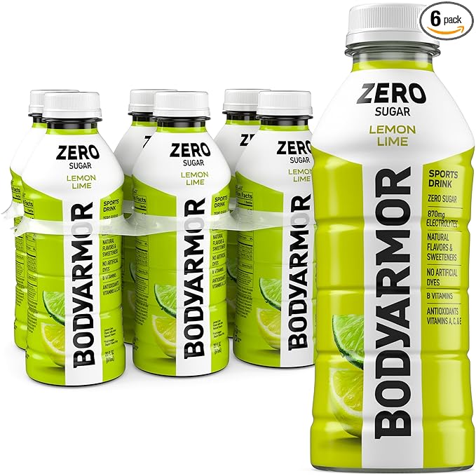 BODYARMOR ZERO Sugar Lemon Lime, Sugar Free Sports Drink - Low-Calorie Hydration - Natural Flavors