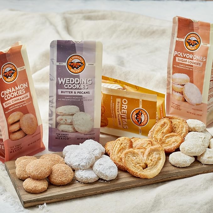 Orejitas Cookies, 3.4 Ounce (Pack of 3), Flaky and Crunchy Mexican Inspired Mini Palmiers made with