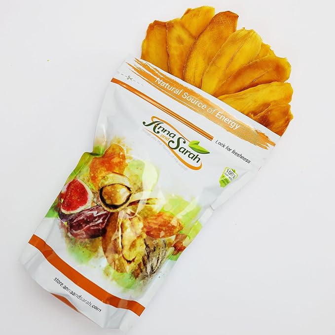 No Sugar Added Dried Mango Slices - 16 Oz Delicious Texture Soft & Juicy No Sugar Added Dried Mango