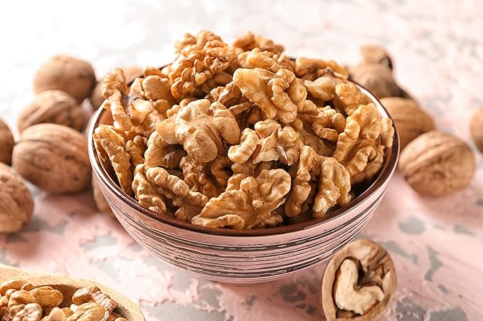 Oven Roasted California Salted Walnuts with Himalayan Salt and A Drizzle of Oil - Great Source of