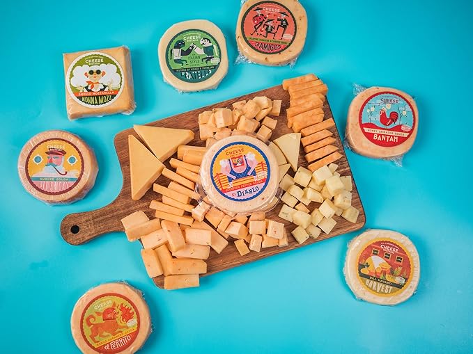 Cheese Bros. Brotherhood Gift Box | Fresh from Wisconsin | Assorted Gouda, Havarti, Mozzarella and