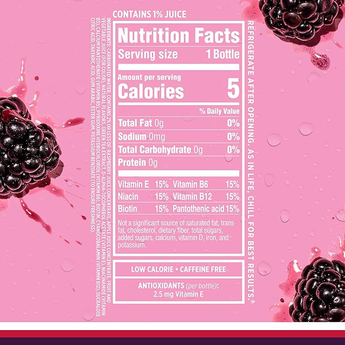 Sparkling Ice, Grape Raspberry Sparkling Water, Zero Sugar Flavored Water, with Vitamins and