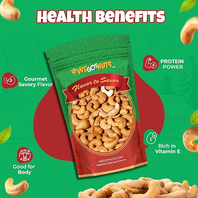 We Got Nuts Roasted Unsalted Cashews 4 Lb.