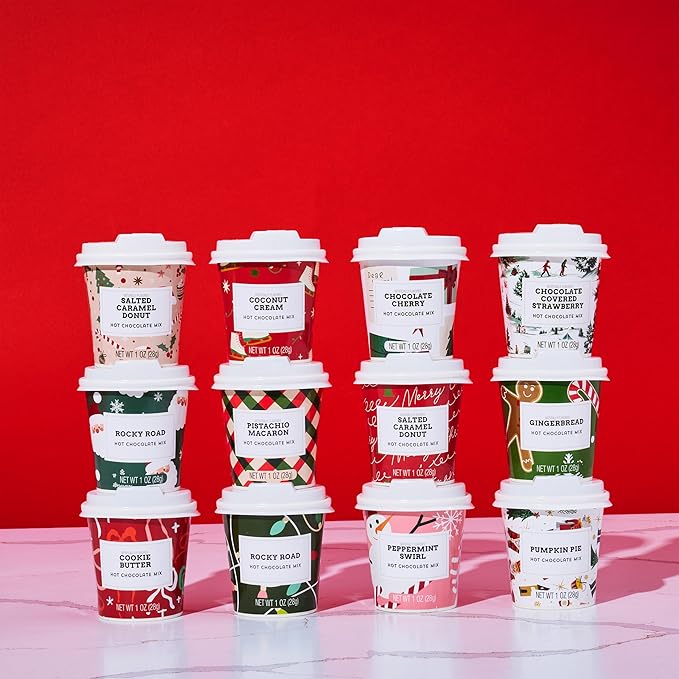 BomBombs Mini Hot Chocolate Gift Set with Holiday Packaging, Dessert Flavors Include Rocky Road