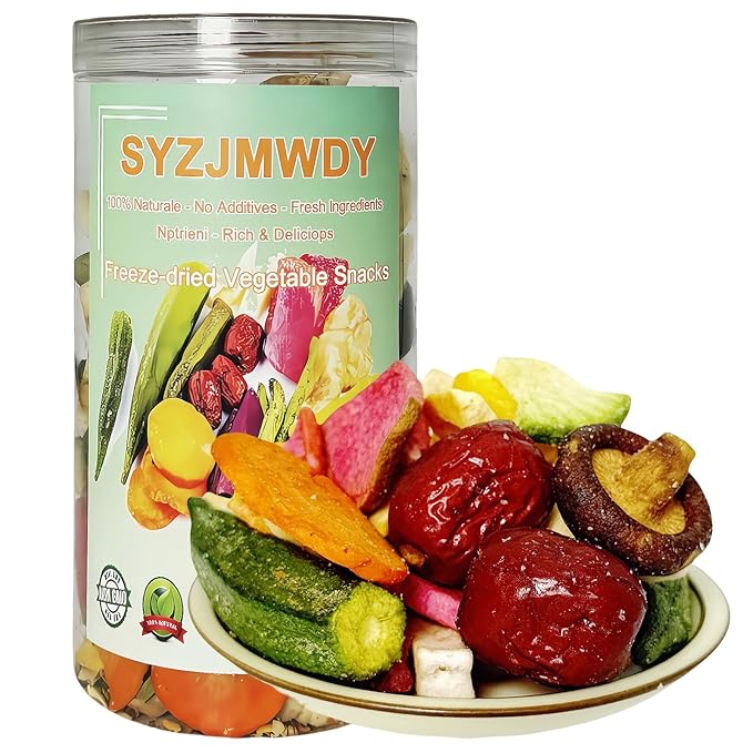 Freeze-Dried Fruit & Veggie Crisps - 12-Type Crunchy Mix, 8.8oz (250g) Pack | Super food Snack |