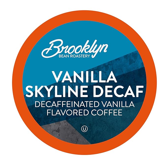Brooklyn Beans Coffee Pods, Vanilla Skyline Decaf - Compatible with Keurig K Cup Brewers Including