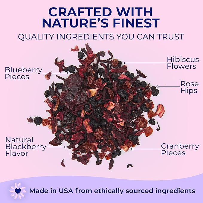 Katy?™s® Berrylicious Loose Leaf Tea | Hibiscus, Blueberry & Cranberry | Fruity Herbal Tea |