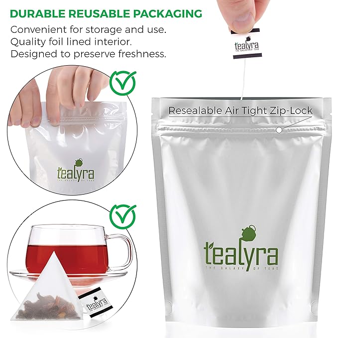 Tealyra - Grandma's Garden Berry - 25 Bags - Fruit Tea Blend - Hibiscus and Berries Based Herbal