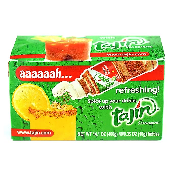 Tajín Clásico Chile Lime Seasoning Mini Display 0.35 oz, 40 Mini Bottles (Pack of 1)