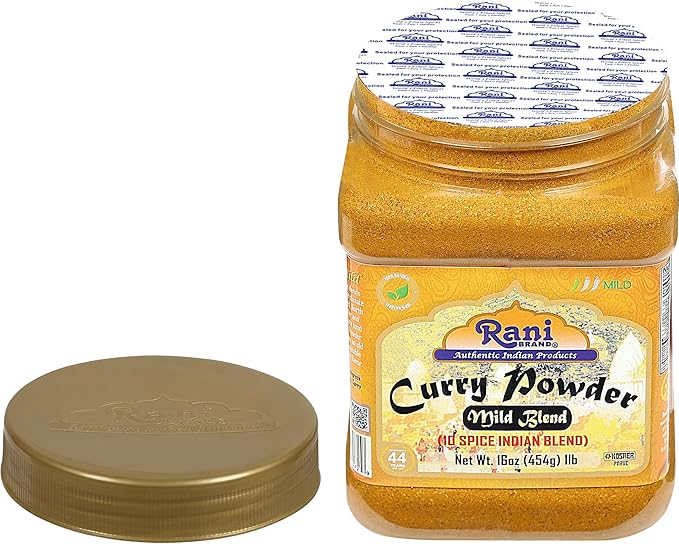 Rani Curry Powder Mild (10-Spice Authentic Indian Blend) 16oz (1lb) 454g PET Jar, Pack of 6 ~ All