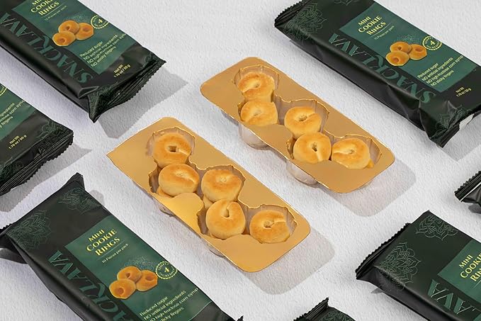 Snacklava Mini Cookie Rings - 20 Pack (10 Pieces per Pack) - No Artificial Colors or Preservatives