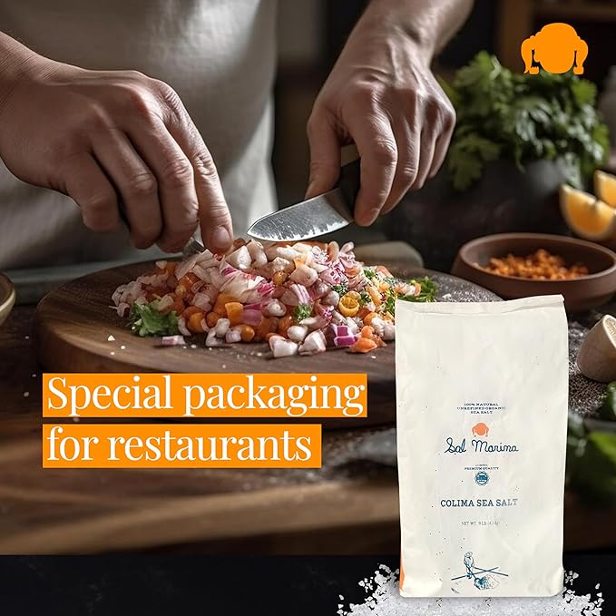 SAL MARINA | Unrefined Colima Sea Salt 9 lbs - Harvested Hand | Kosher Salt 100% Natural - Vegan