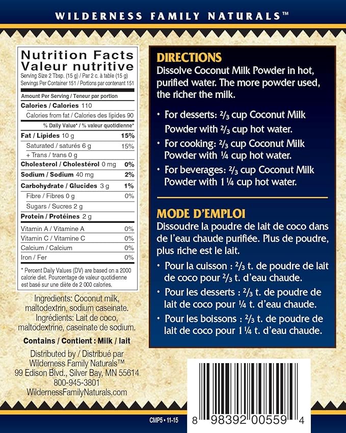 Wildly Conventional Coconut Milk Powder 80 Oz, 5 lb Bag - Natural, Dry, Unsweetened, Naturally