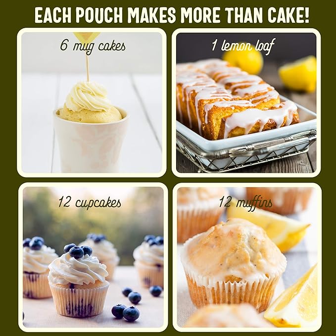 Sweet Logic Keto Baking Mix - Lemon Muffin - Gluten-Free - Dairy Free - Diabetic-Friendly - High