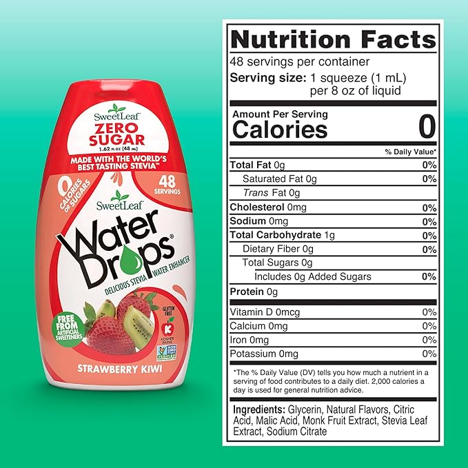 SweetLeaf Water Flavoring Drops - Stevia Water Enhancer, Sugar Free, Zero Calorie Water Additive