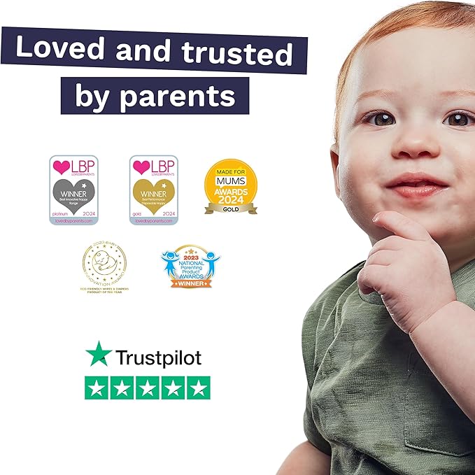 Pura Hypoallergenic Diapers Size 2 (7-13 lbs) Monthly Pack, Totally Chlorine Free, Wetness