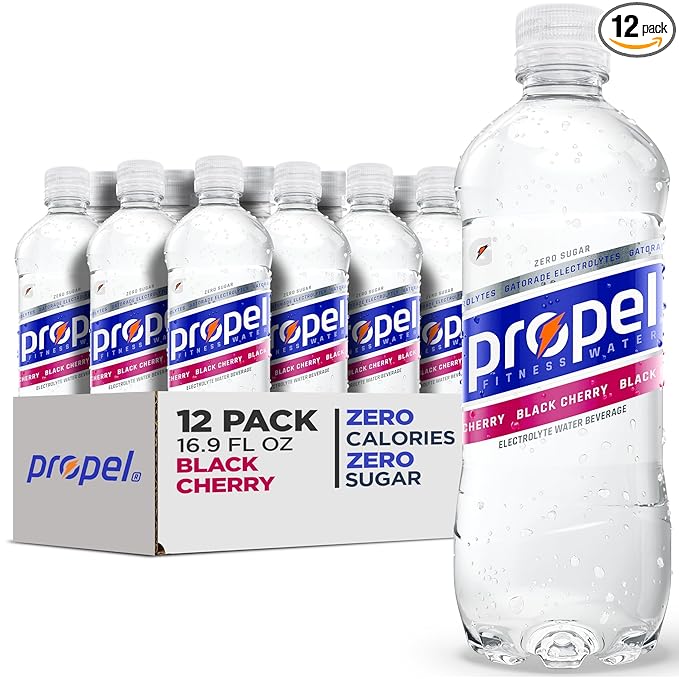 Propel Electrolyte Enhanced Water Sports Drink, Black Cherry Flavored Water, Zero Calorie & Zero