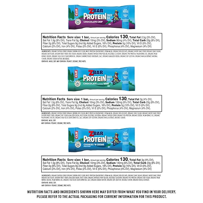 Zbar and Zbar Protein - Variety Pack - Made with Organic Oats - Non-GMO - Soft-Baked Energy Snack