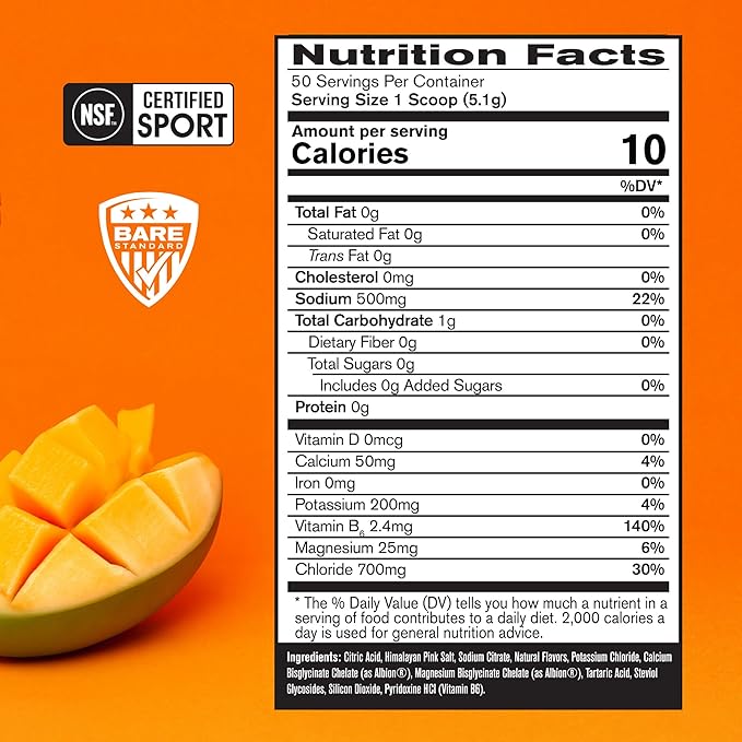 BARE PERFORMANCE NUTRITION BPN Electrolytes Hydration Drink Mix | Sugar Free Electrolyte Powder |