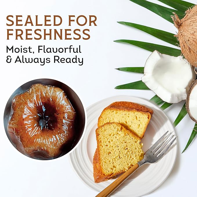 TORTUGA Caribbean Coconut Rum Cake - 32 oz Rum Cake - The Perfect Premium Gourmet Gift for Gift
