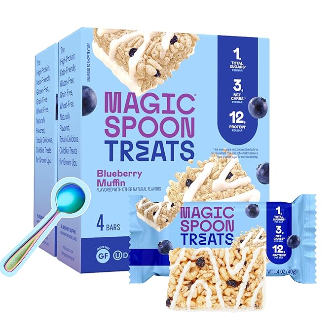 MAGIC SPOON Treats I High Protein Bars I Low Carb I Keto Friendly I 1g of Sugar I Gluten Free